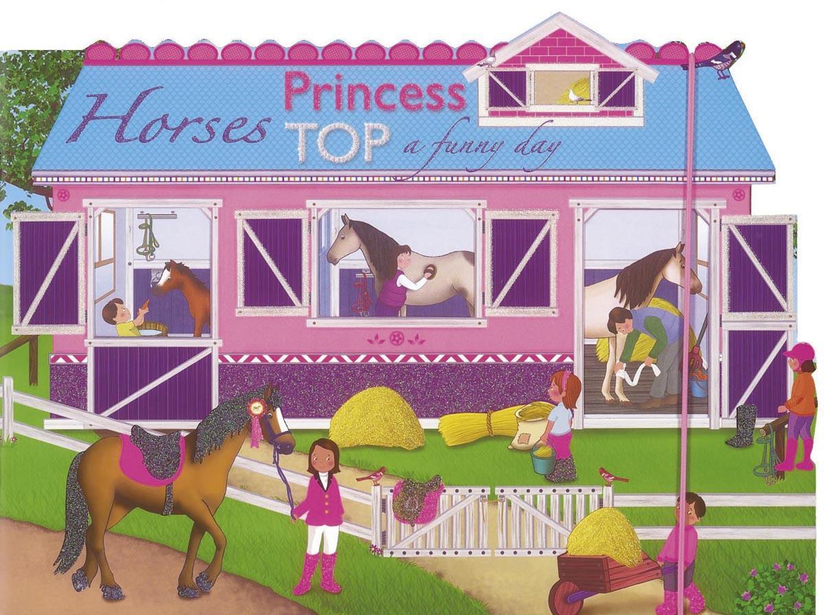 PRINCESS TOP - HORSES: A FUNNY DAY (BLUE)