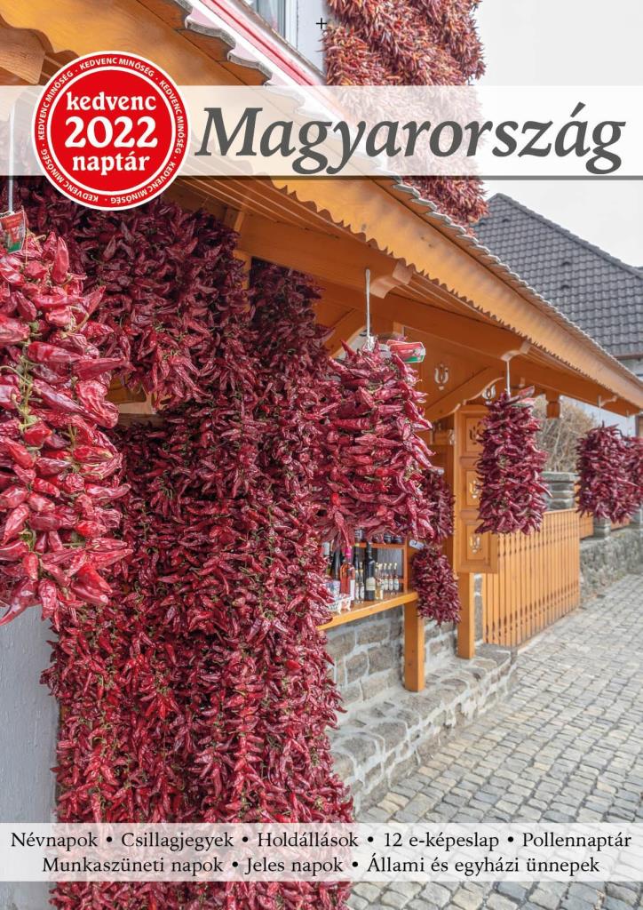 KEDVENC NAPTÁR 2022 - MAGYARORSZÁG