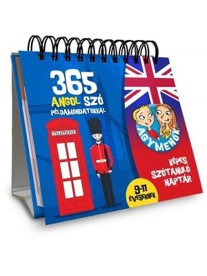 365 ANGOL SZÓ PÉLDAMONDATOKKAL 9-11 ÉVESEKNEK - AGYMENŐK KÉPES SZÓTANULÓ NAPTÁR