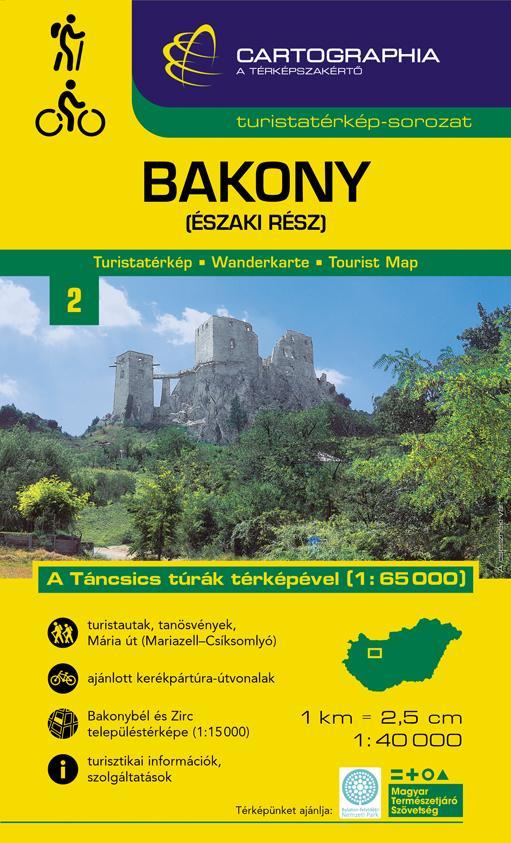BAKONY (ÉSZAKI RÉSZ) TURISTATÉRKÉP - \"SC\" -