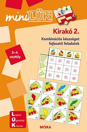 KIRAKÓ 2. - KOMBINÁCIÓS KÉSZSÉGET FEJLESZTŐ FÜZET 2-4. (MINILÜK) narancs