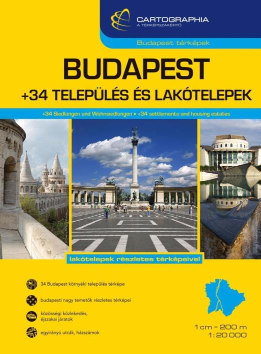 BUDAPEST + 34 TELEPÜLÉS ÉS LAKÓTELEPEK - ATLASZ (SPIRÁL)