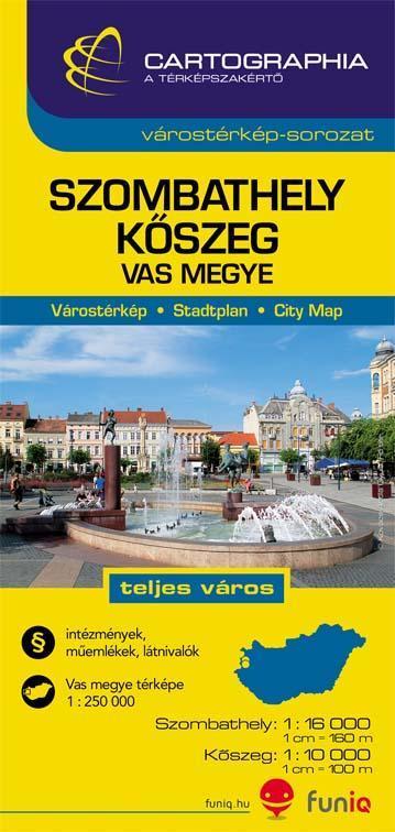 SZOMBATHELY - KŐSZEG VÁROSTÉRKÉP - \"SC\" -