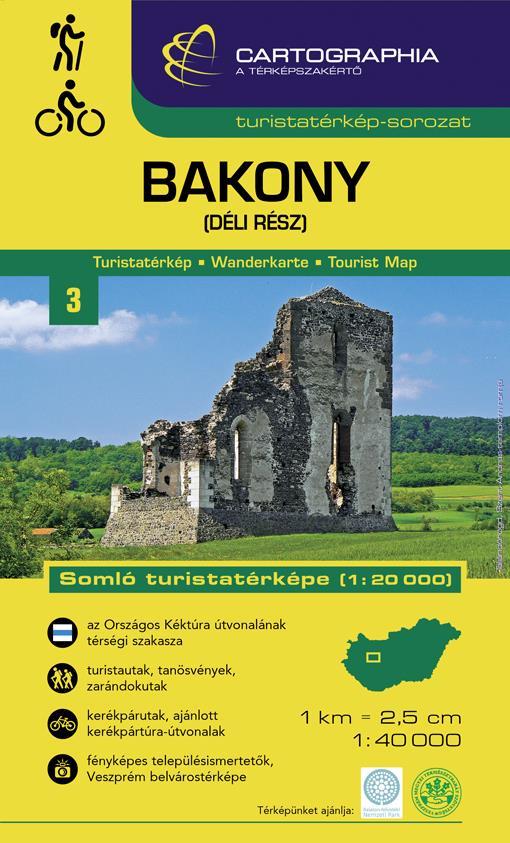 BAKONY (DÉLI RÉSZ) TURISTATÉRKÉP 1 : 20 000