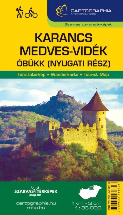KARANCS - MEDVES-VIDÉK-ÓBÜKK - TURISTATÉRKÉP (NYUGATI RÉSZ)