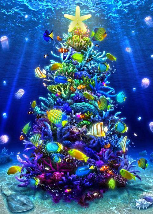 CHRISTMAS SEA (3D POSTCARD)
