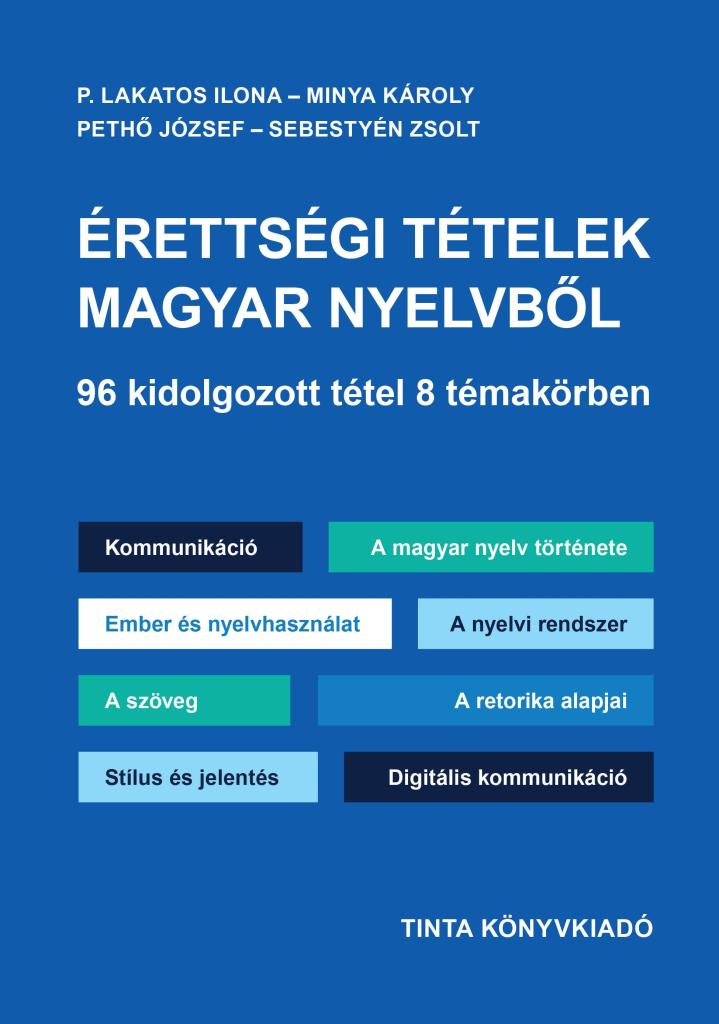 ÉRETTSÉGI TÉTELEK MAGYAR NYELVBŐL - 96 KIDOLGOZOTT TÉTEL 8 TÉMAKÖRBEN