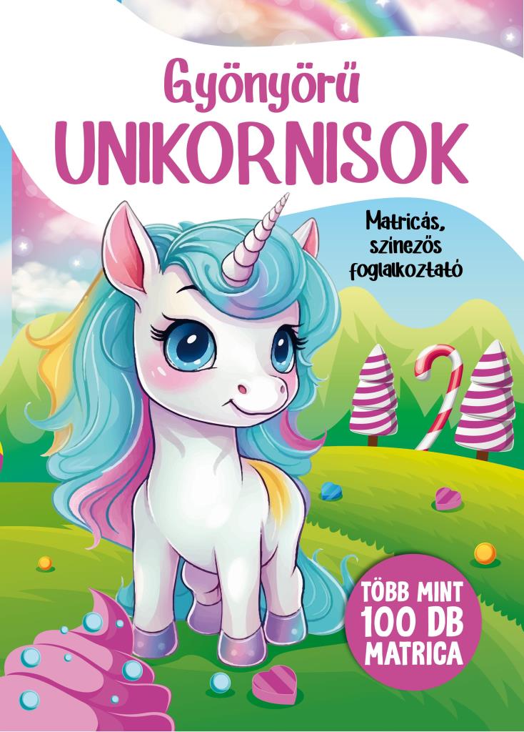 GYÖNYÖRŰ UNIKORNISOK - MATRICÁS, SZÍNEZŐS FOGLALKOZTATÓ