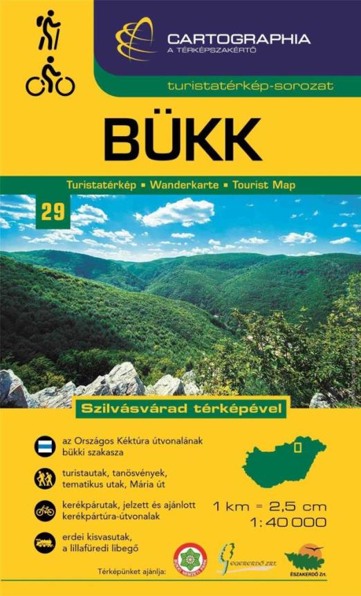 BÜKK TURISTATÉRKÉP - SZILVÁSVÁRAD TÉRKÉPÉVEL