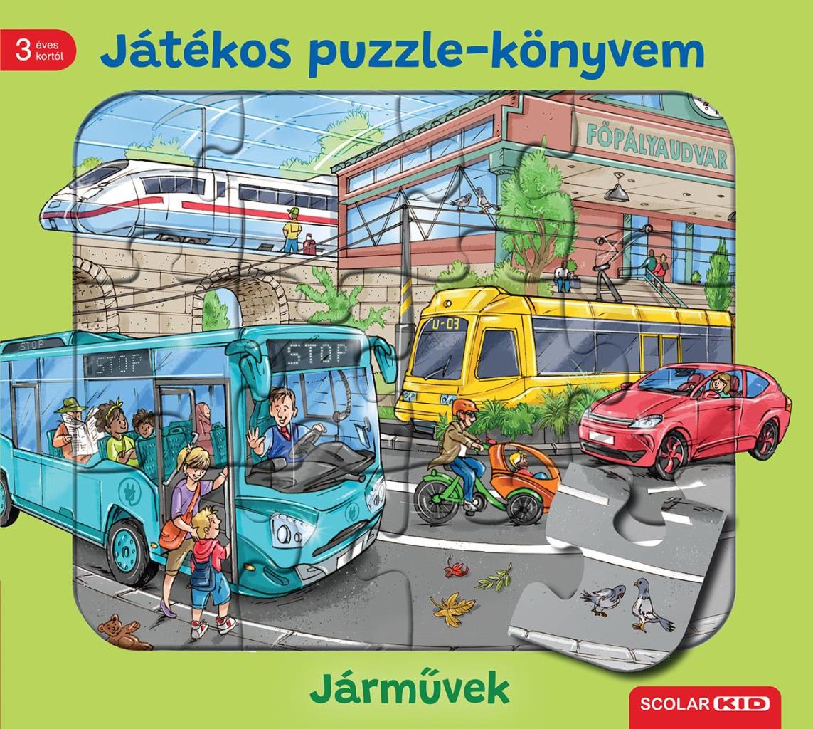 JÁTÉKOS PUZZLE-KÖNYVEM - JÁRMŰVEK