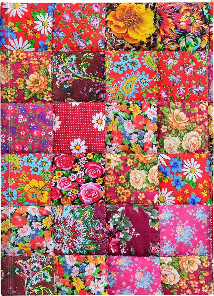 FLAME TREE A5 FLORAL PATCHWORK QUILT