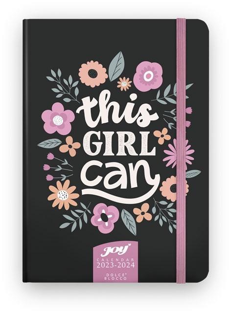 JOY CALENDAR HETI TERVEZŐ NAPTÁR B6 -2023-2024 - GIRL