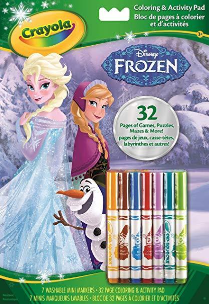 CRAYOLA JÉGVARÁZS KIFESTŐ ÉS FOGLALKOZTATÓ FÜZET + 7 DB FILCTOLL