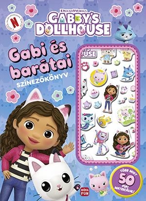 GABI ÉS BARÁTAI SZÍNEZŐKÖNYV (GABBY\"S DOLLHOUSE) PUFI MATRICÁKKAL