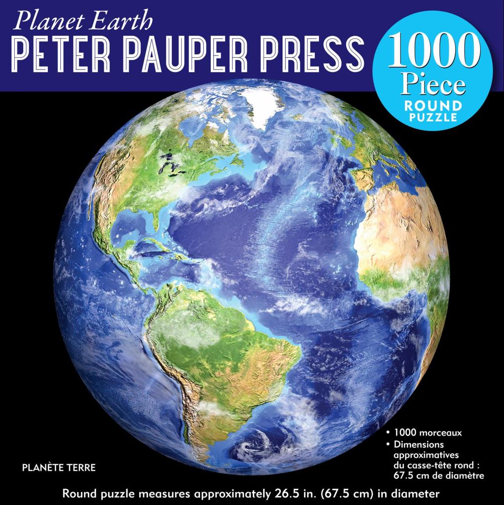 PETER PAUPER PUZZLE 1000 DB PLANET EARTH KÖR ALAKÚ