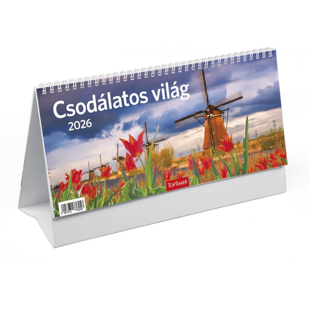 CSODÁLATOS VILÁG ASZTALI NAPTÁR 2026