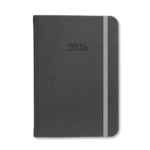 HATÁRIDŐNAPLÓ PERIOD VELOUR B/6 HETI GUMIS ANTRACIT 2026