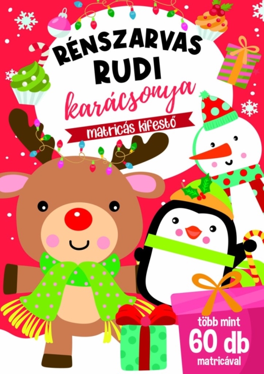 RÉNSZARVAS RUDI KARÁCSONYA - MATRICÁS KIFESTŐ - TÖBB MINT 60 DB MATRICÁVAL