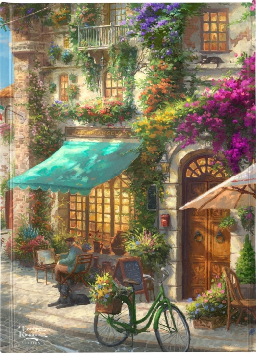FLAME TREE A5 VONALAS NOTESZ KINKADE: ITALIAN CAFE