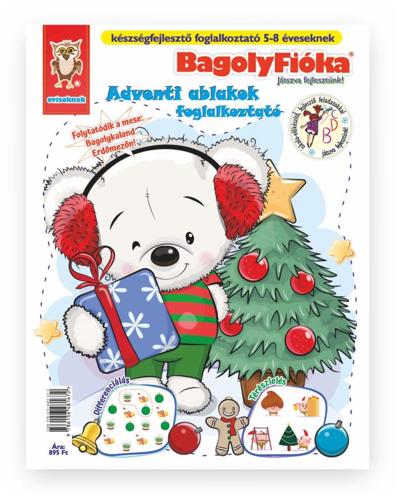 BAGOLYFIÓKA KREATÍV FOGLALKOZTATÓ FÜZET - ADVENTI ABLAKOK