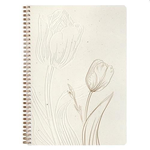 JEGYZETFÜZET CLAIREFONTAINE TULIP PAPER, SPIRÁLOS, A/4, 21X29,7CM, 74 LAPOS, PON