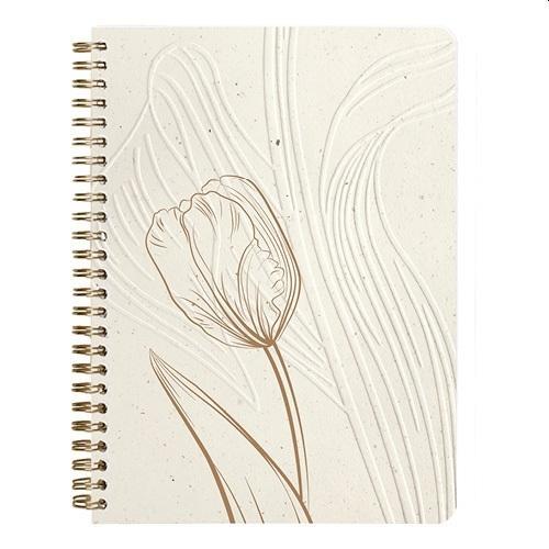 JEGYZETFÜZET CLAIREFONTAINE TULIP PAPER, SPIRÁLOS, A/5, 14,8X21CM, 74 LAPOS, PON