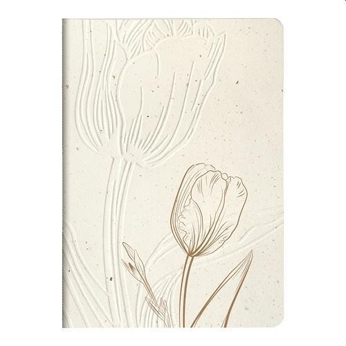 JEGYZETFÜZET CLAIREFONTAINE TULIP PAPER, A/5, TEXTIL GERINC, 14,8X21CM, 32 LAPOS