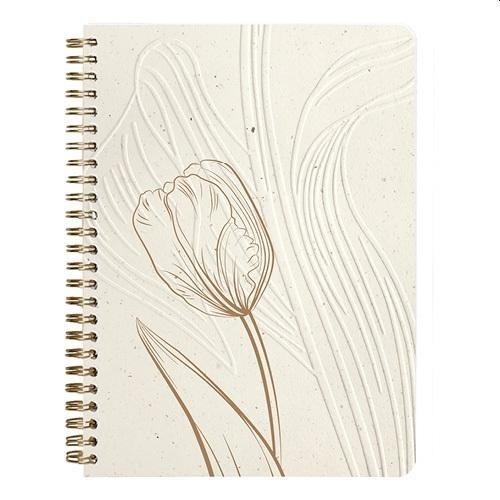JEGYZETFÜZET CLAIREFONTAINE TULIP PAPER, SPIRÁLOS, A/5, 14,8X21CM, 74 LAPOS, PON