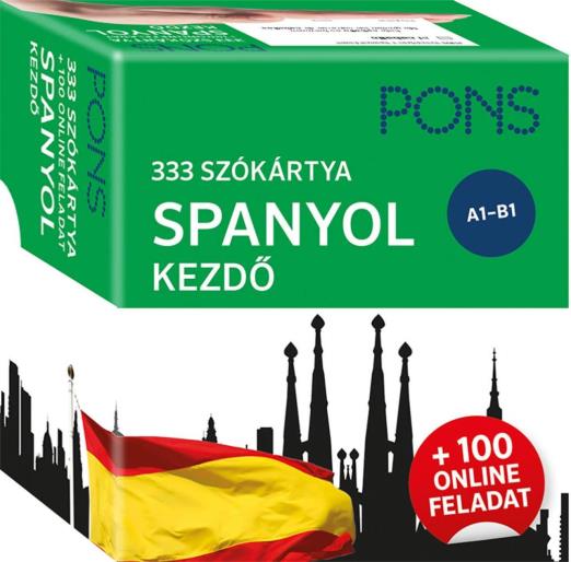 PONS 333 SZÓKÁRTYA SPANYOL KEZDŐ A1-B1