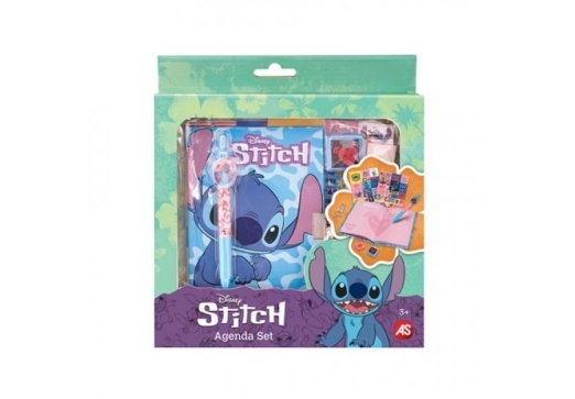 NAPLÓ-STITCH LAKATTAL+TOLL+NYOMDA (szív)