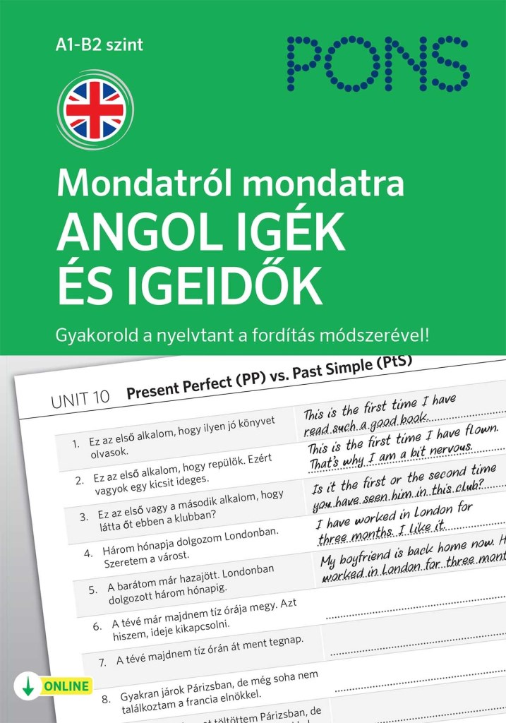 PONS MONDATRÓL MONDATRA ANGOL IGÉK ÉS IGEIDŐK A1 -B2 SZINT