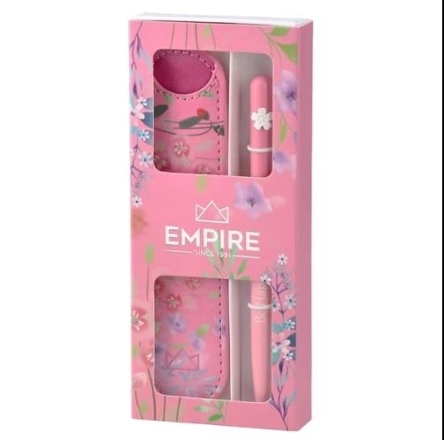 GOLYÓSTOLL BURGEON PINK 1,0 MM KÉK TINTÁVAL, ECO BŐR TOKKAL